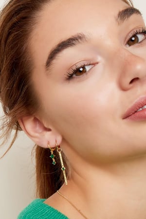 Orecchini con zirconi - Collezione Sparkle White gold Copper h5 Immagine4